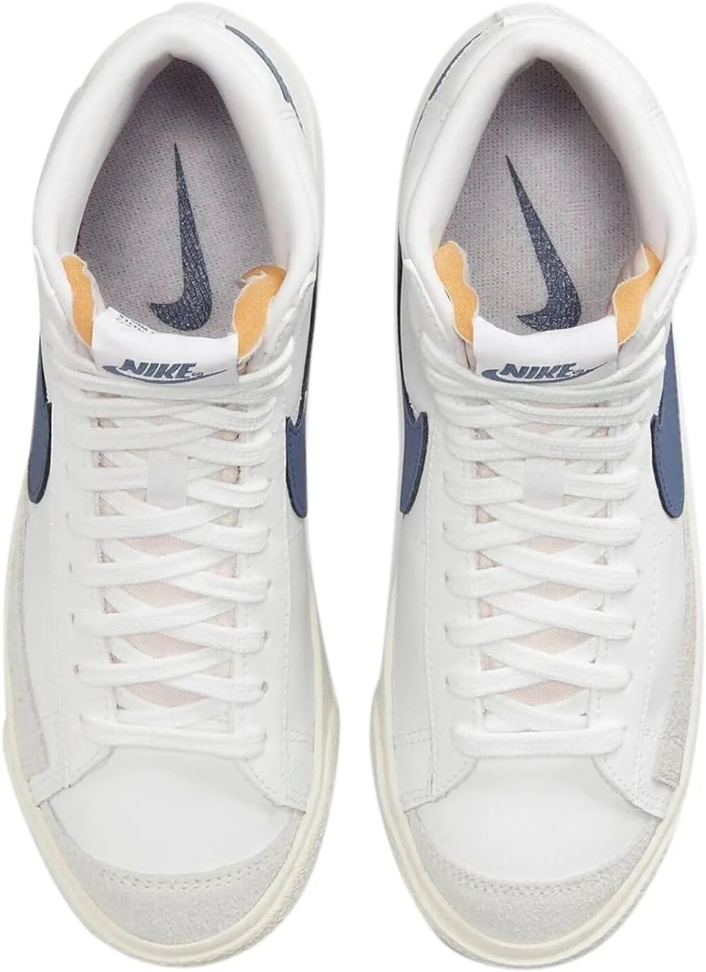 Винтажные баскетбольные кроссовки Nike Blazer Mid '77 для мужчин, белый/синий — фото 4