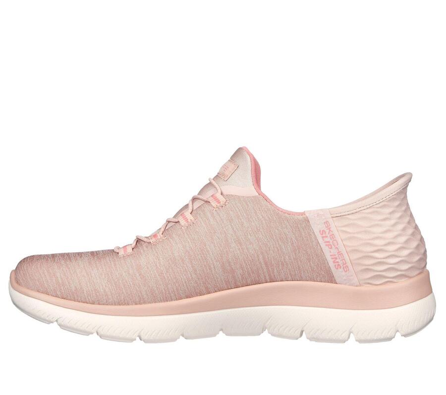 SKECHERS Женские кроссовки SUMMITS DAZZLING HAZE Slip-On розового цвета — фото 4
