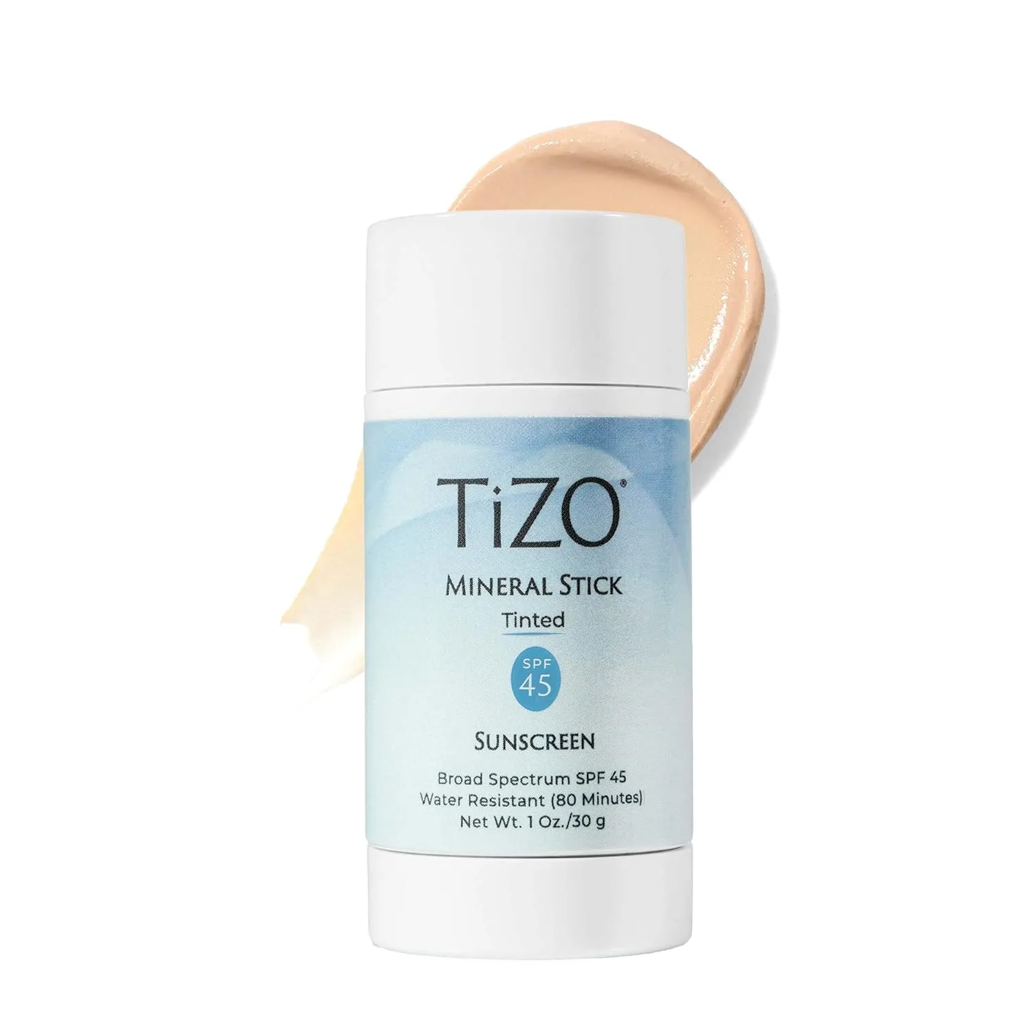 TiZO Mineral Stick Tinted SPF 45, водостойкий (80 минут), широкий спектр защиты от UVA/UVB, невидимый до полупрозрачного финиша, удобное нанесение на ходу, 30 г, Clear
