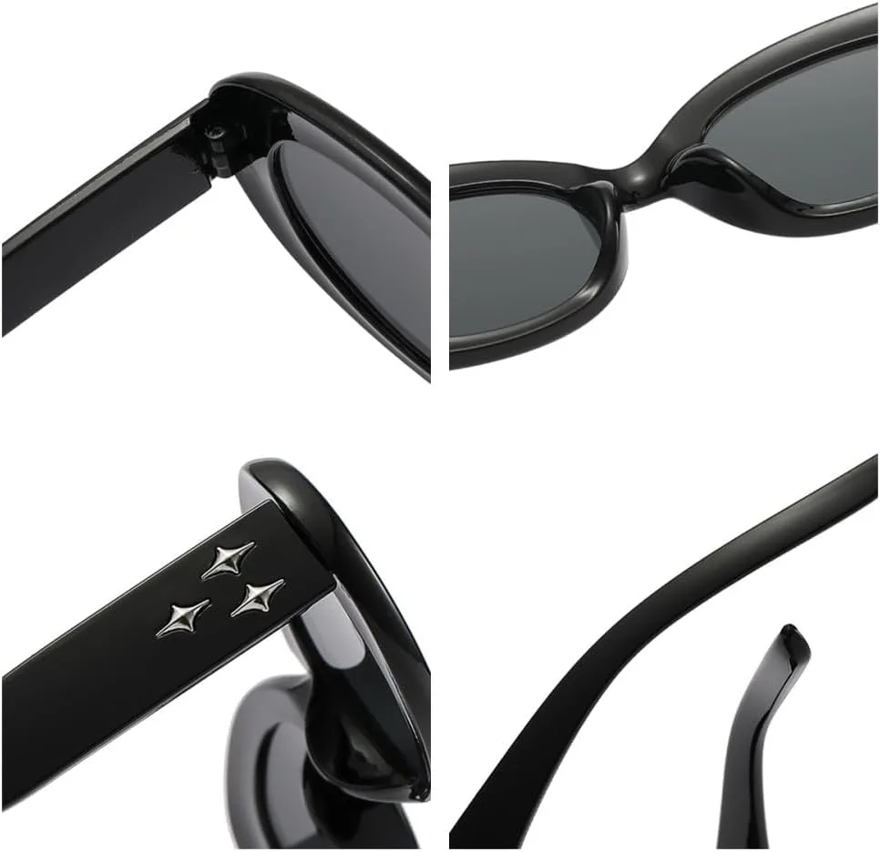 

Солнцезащитные очки 2027 года для женщин и мужчин, маленькие, овальные, модные, простые, повседневные и в стиле ретро, ​​с защитой от УФ-излучения UV400 MTZJH, White