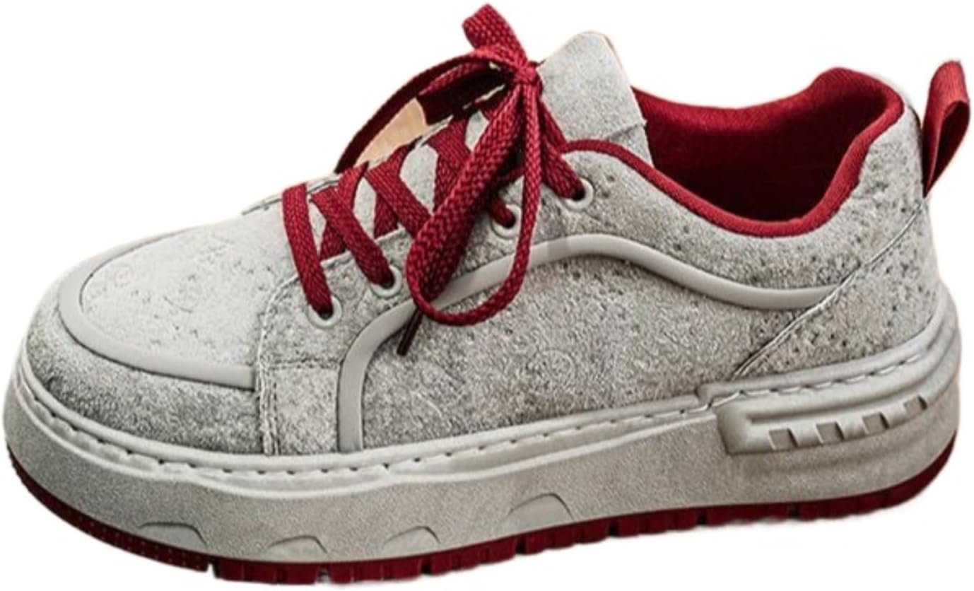 

Мужские повседневные кроссовки на платформе цвета пшеницы с винтажным дизайном для увеличения роста, низкие обувь на шнуровке для ежедневной носки и сезонных прогулок Azttoztto, серый