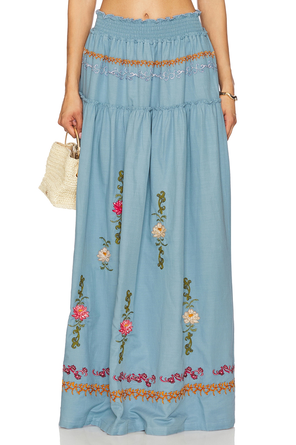 

X revolve Длинная юбка jenna от Agua Bendita, blue