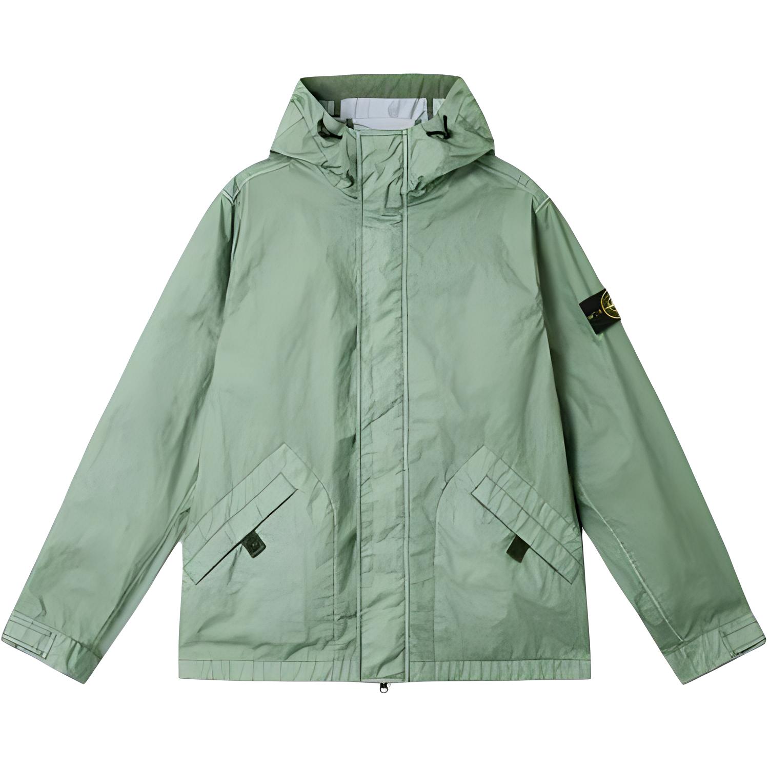 

STONE ISLAND Куртка с капюшоном и компас-нашивкой, Sage Green