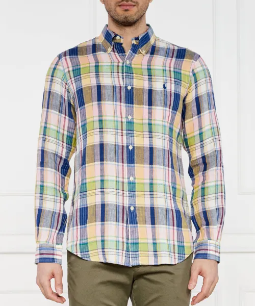 

Льняная рубашка Custom fit Polo Ralph Lauren, мультиколор