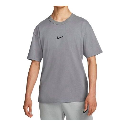 

Футболка Nike Sportswear Premium Essentials Alphabet Logo Printing Round Neck Short Sleeve Gray, серый