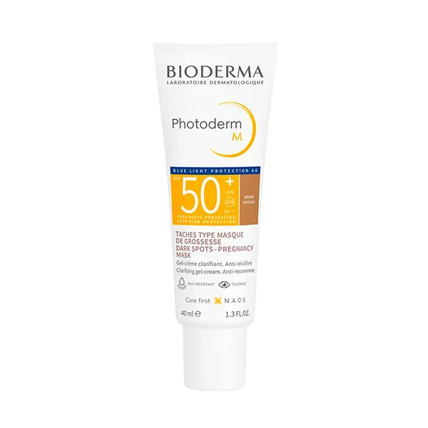 

Тонированный солнцезащитный крем, уменьшающий пятна SPF 50 Photoderm Aquafluide Bioderma, цвет marrón