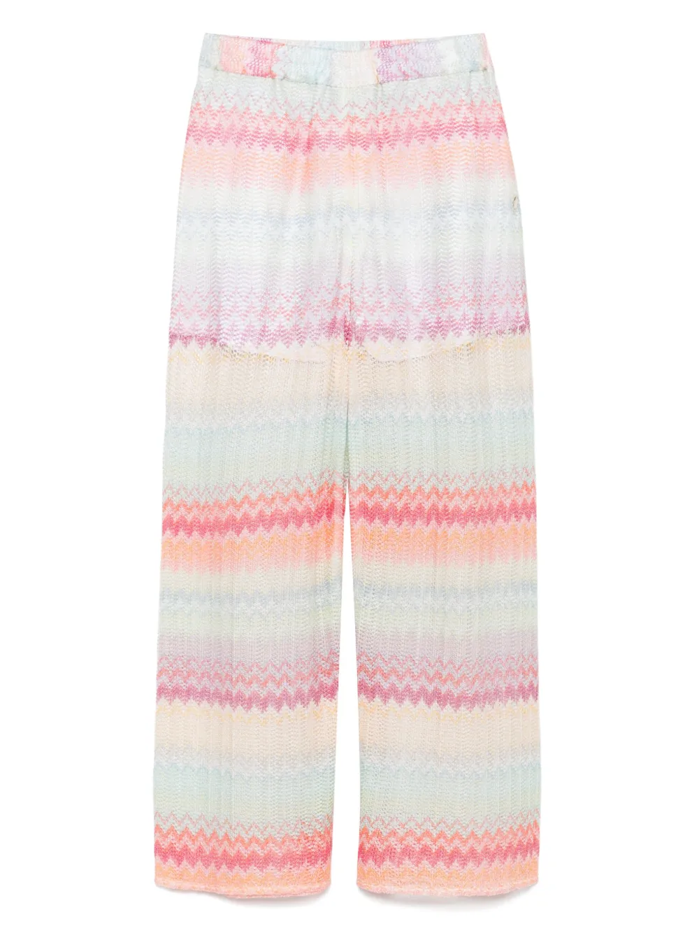 

Брюки с узором зигзаг Missoni Kids, зеленый