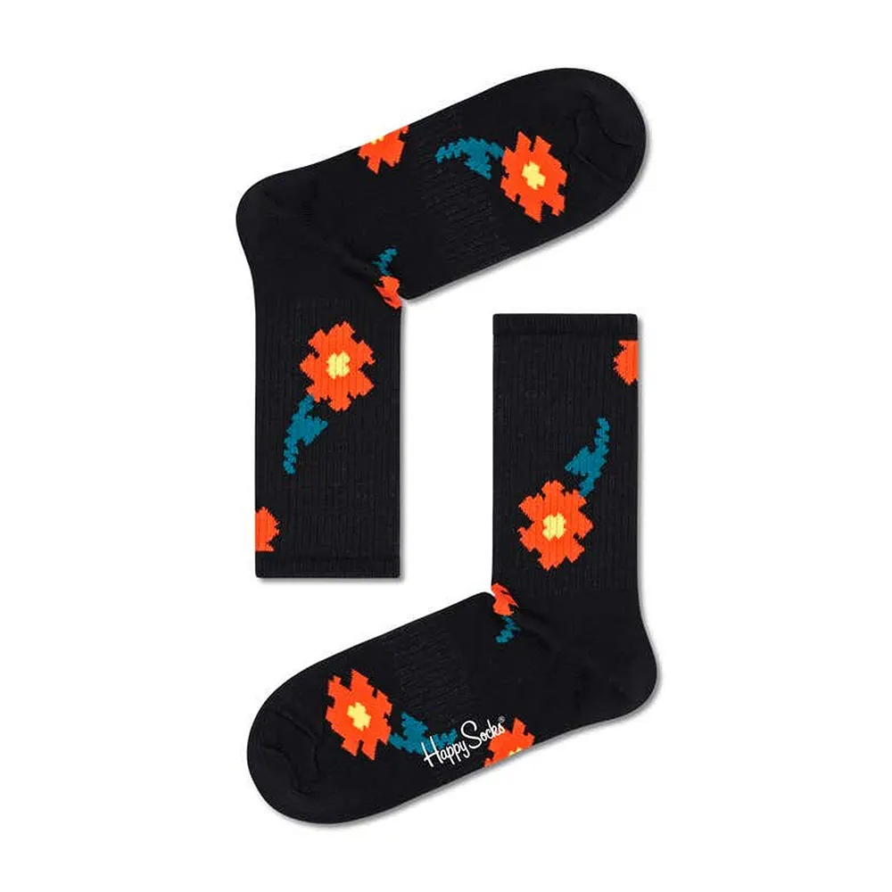 

Носки Happy 3/4 Pixel Flower long, черный