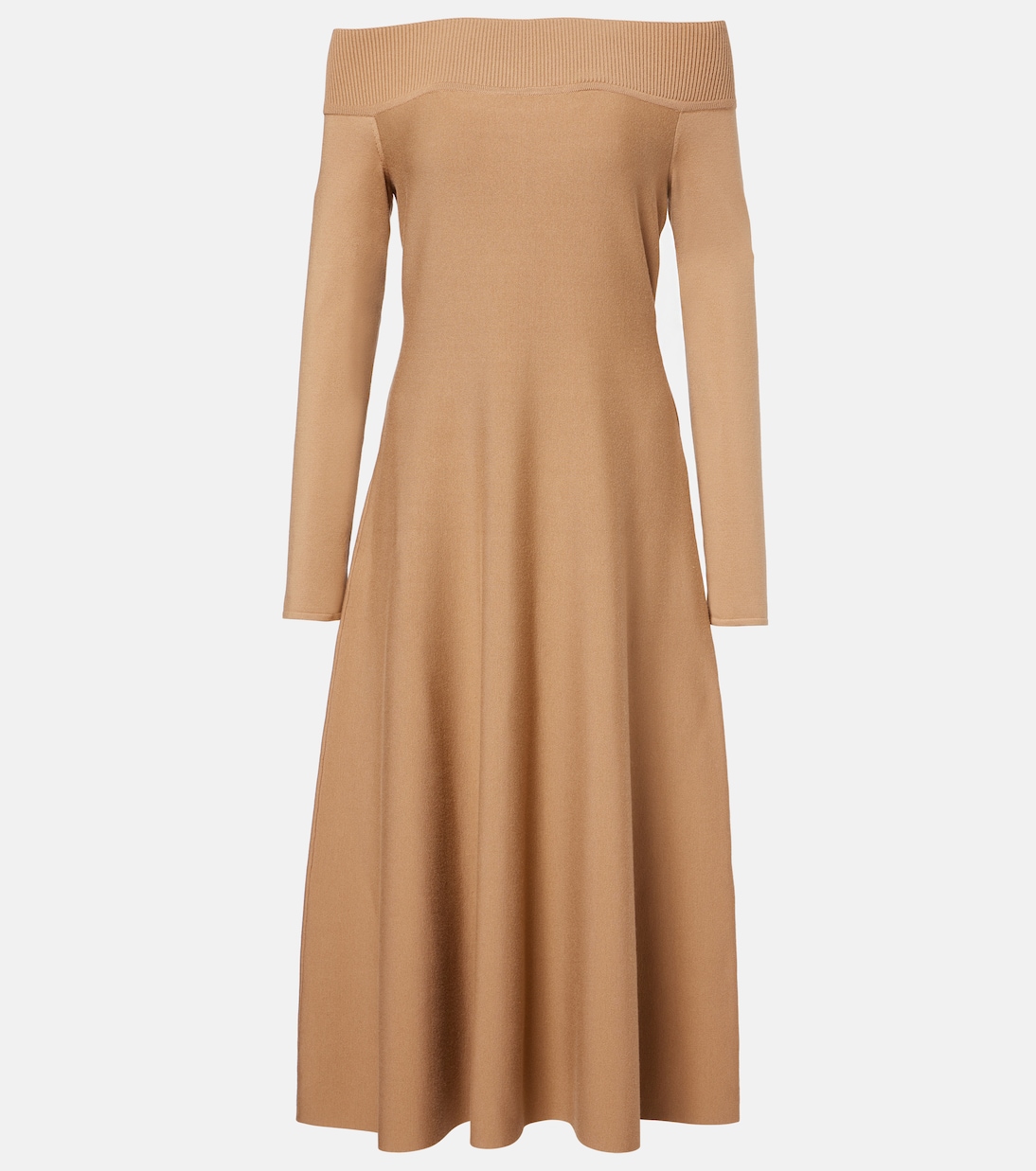 

Платье миди Abrillong из смесового кашемира Ralph Lauren Collection, кэмел