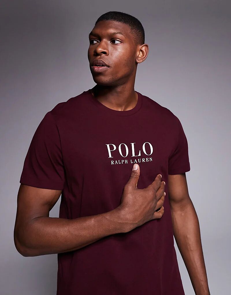 

Футболка Polo Ralph Lauren для дома с круглым вырезом красного цвета