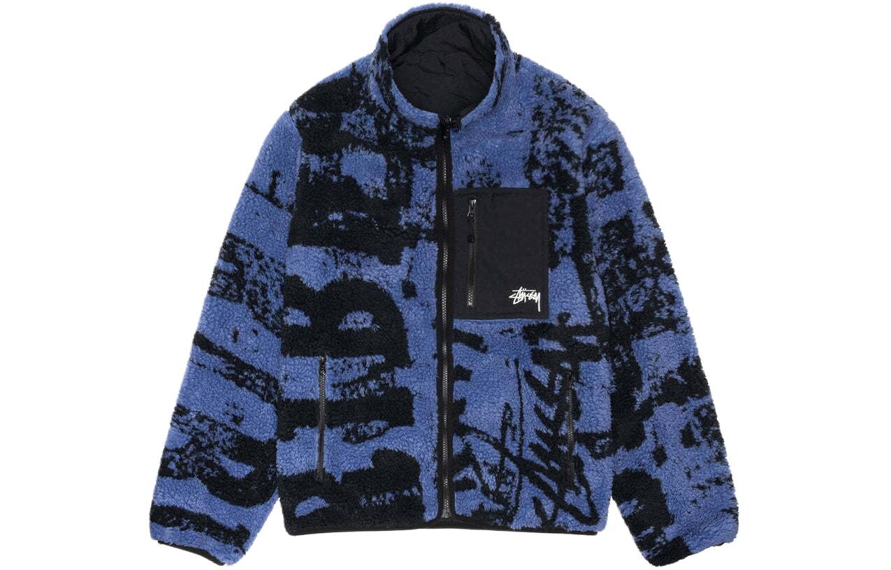 

Бархатная куртка унисекс Stussy, цвет Blue