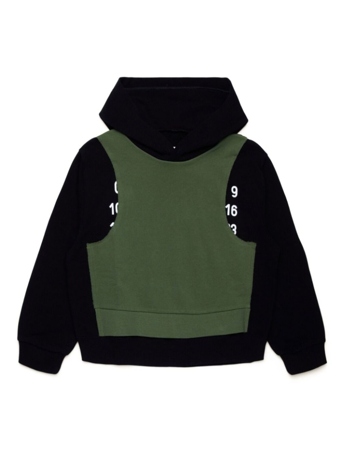 

MM6 Maison Margiela Kids многослойная хлопковая толстовка с капюшоном, черный