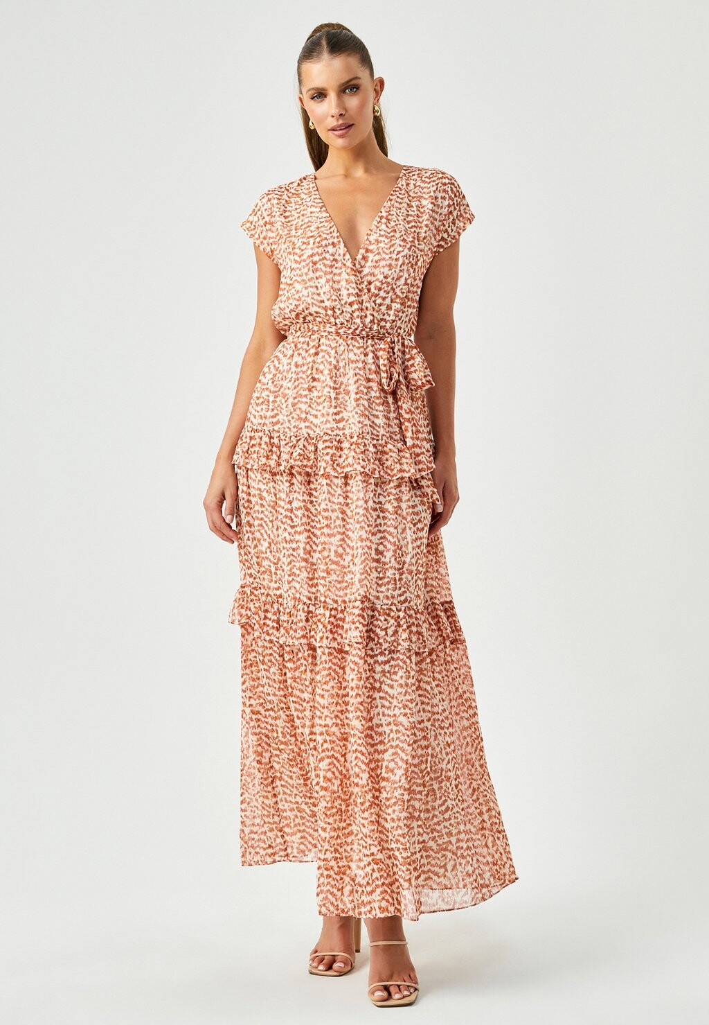

Длинное платье ANNA TUSSAH, цвет Beige Lurex Abs