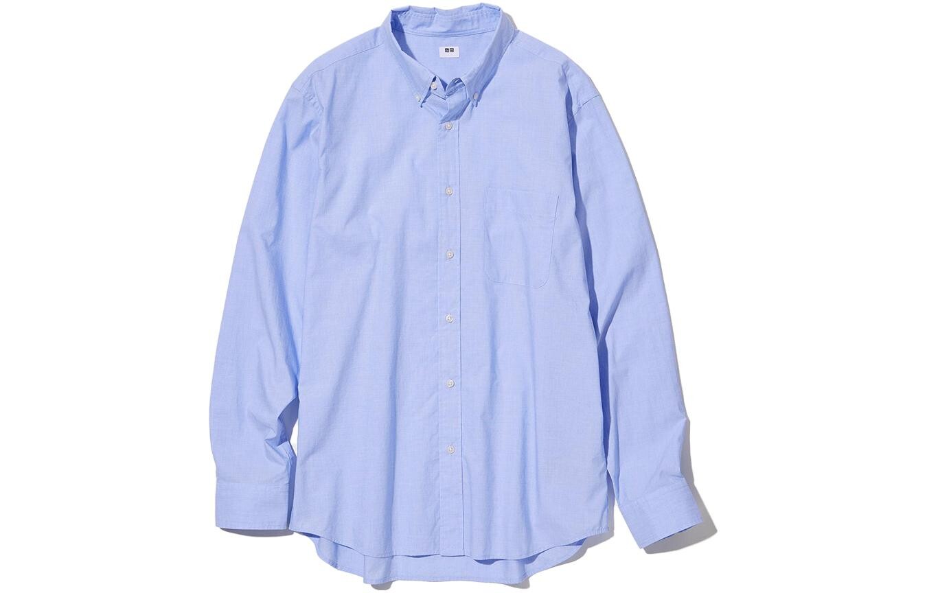 

Рубашка унисекс Lake Blue Uniqlo, цвет Lake Blue