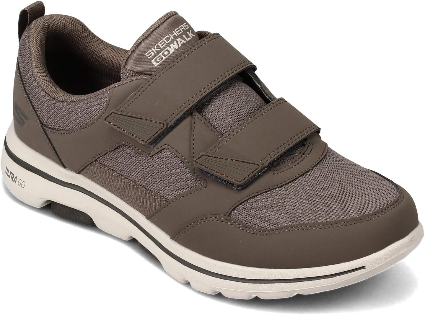 Мужские спортивные кроссовки Skechers Gowalk с застежкой-липучкой, хаки — фото 3