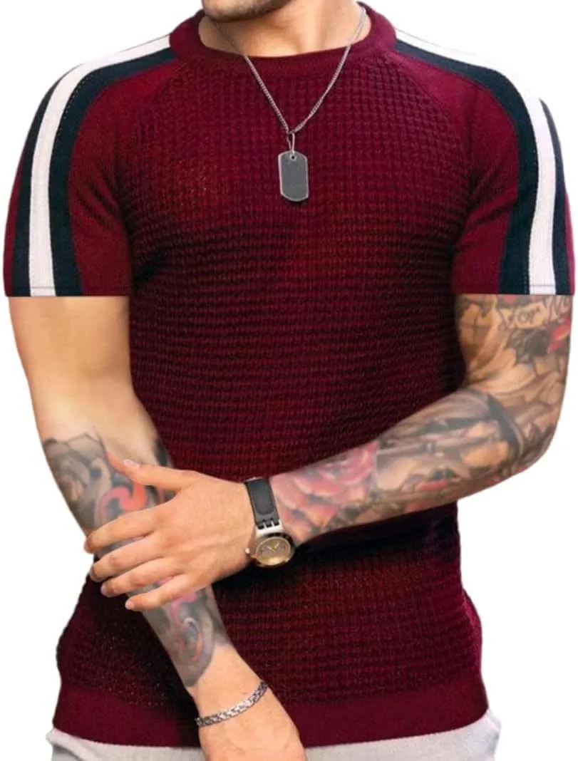 

Футболка MBLESSEDTO с короткими рукавами и круглым вырезом контрастного цвета