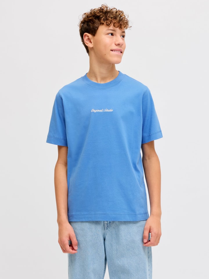 JACK & JONES Junior Футболка JORNORREBRO EMB TEE S/S JNR в марине — фото 2