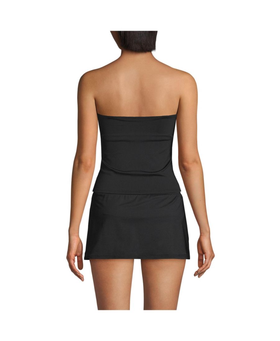 

Верх купальника-танкини Petite Bandeau Lands' End, Black