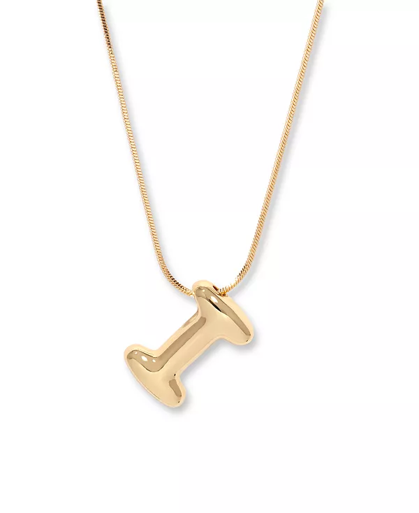 

Позолоченное короткое ожерелье с подвеской в виде бабл-инициала Пиппы Brook & York, gold-i