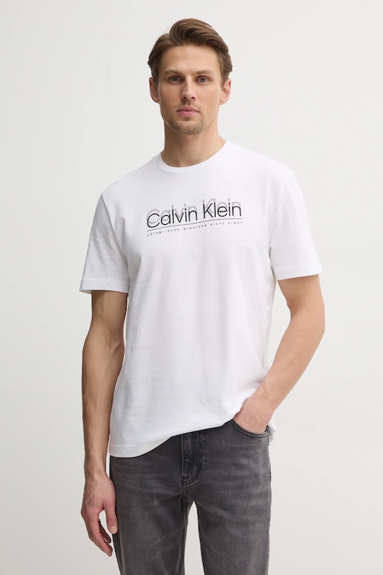 

Хлопковая футболка Calvin Klein, белый