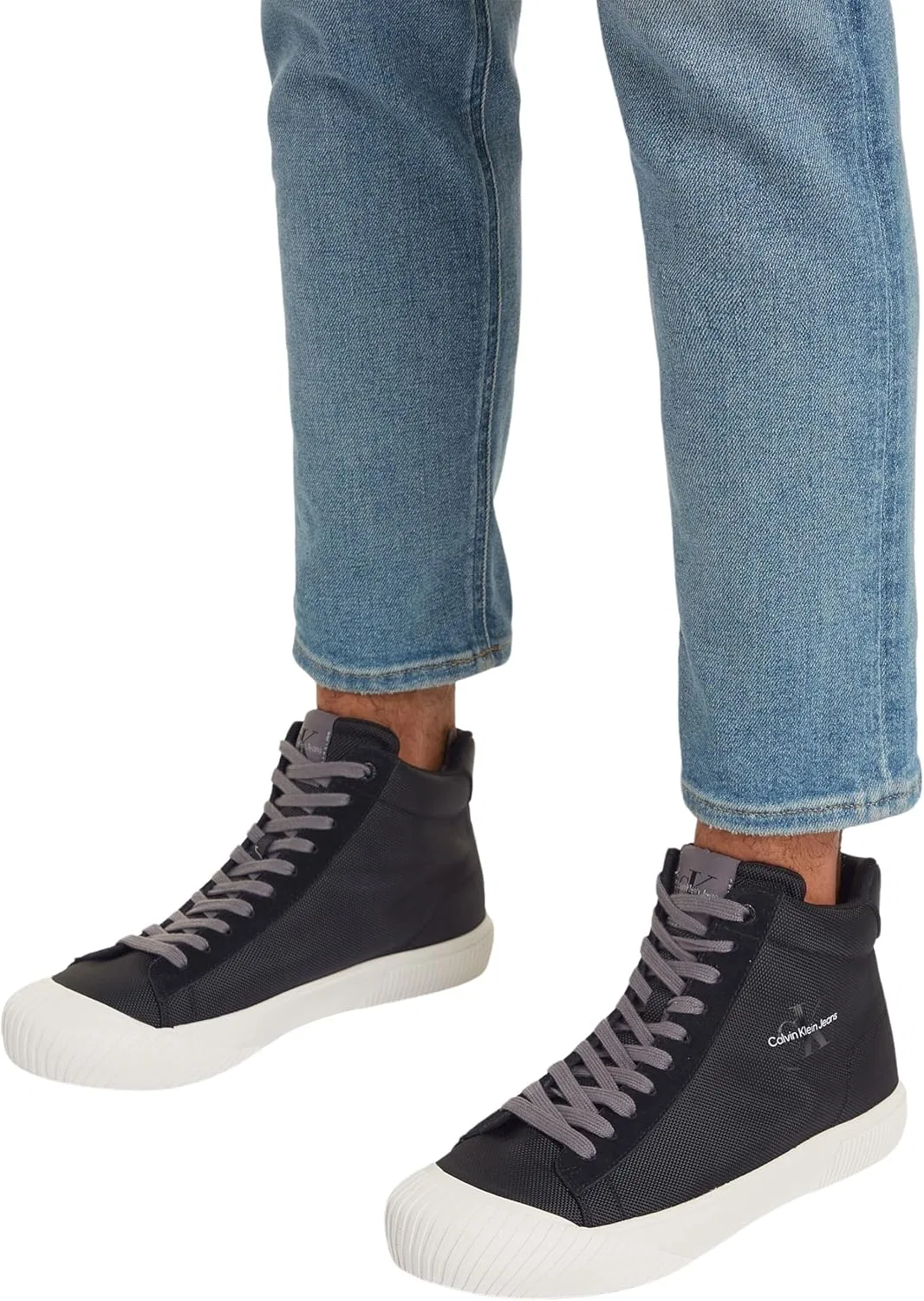 Мужские кроссовки Calvin Klein Skater Vulc Mid Mtr Ym0ym00999, Black, Bright White — фото 3