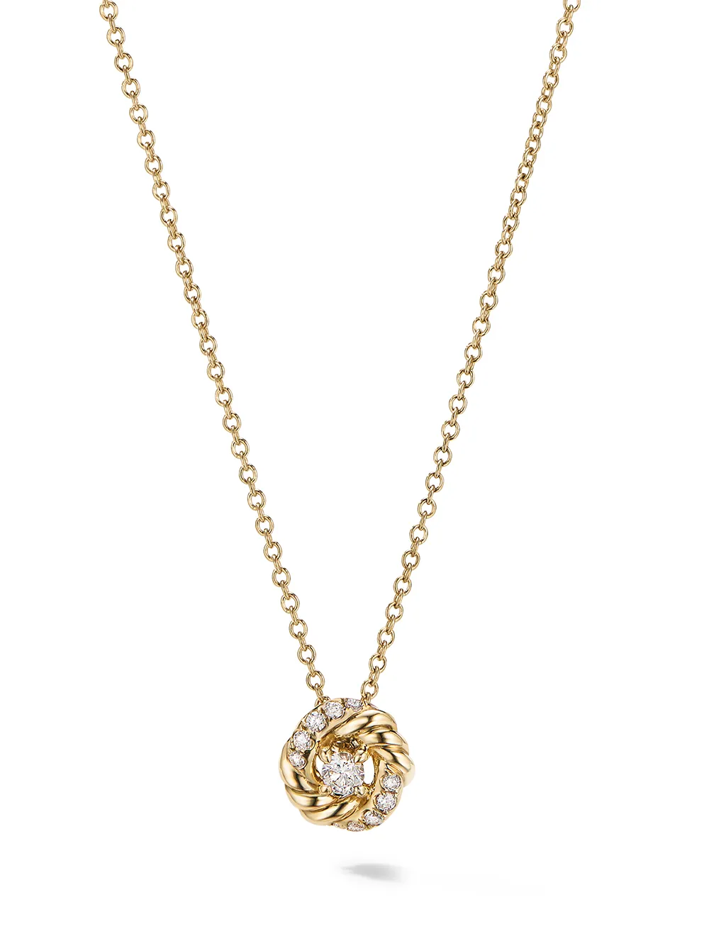 

Колье Petite Infinity из желтого золота с бриллиантами David Yurman, золотой