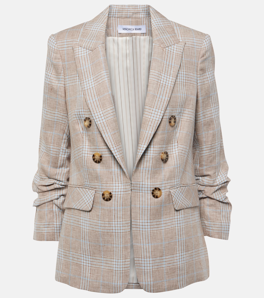 

Льняной блейзер Beacon Dickey Veronica Beard, Khaki Multi