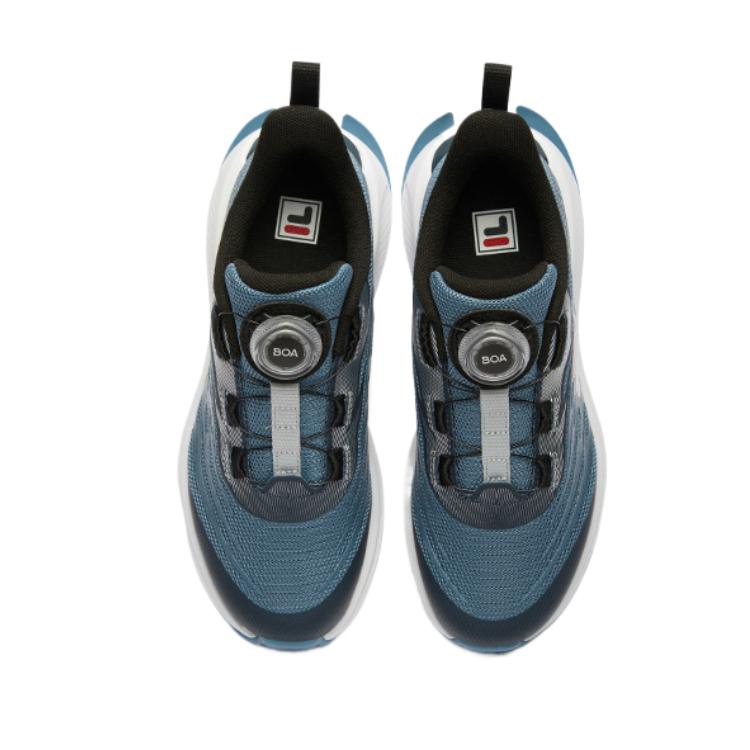 FILA KIDS Скользостойкие амортизирующие износостойкие дышащие низкие детские беговые кроссовки Crown Blue Kids' — фото 4
