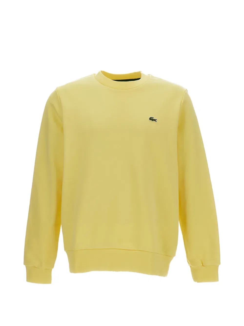 Свитер с круглым вырезом и логотипом Lacoste, желтый