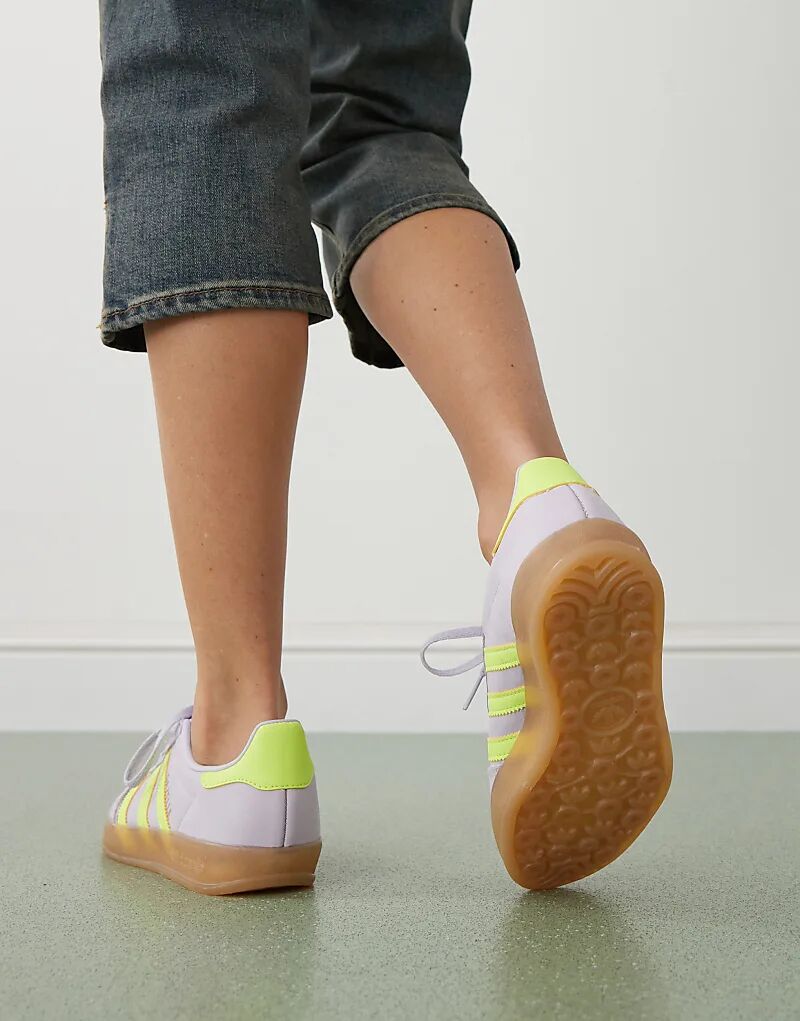Кроссовки Gazelle Indoor в сиреневом цвете adidas Originals — фото 3