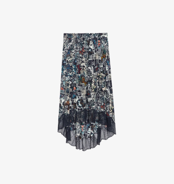

Юбка миди Joslin с кружевной отделкой Zadig&Voltaire, цвет encre