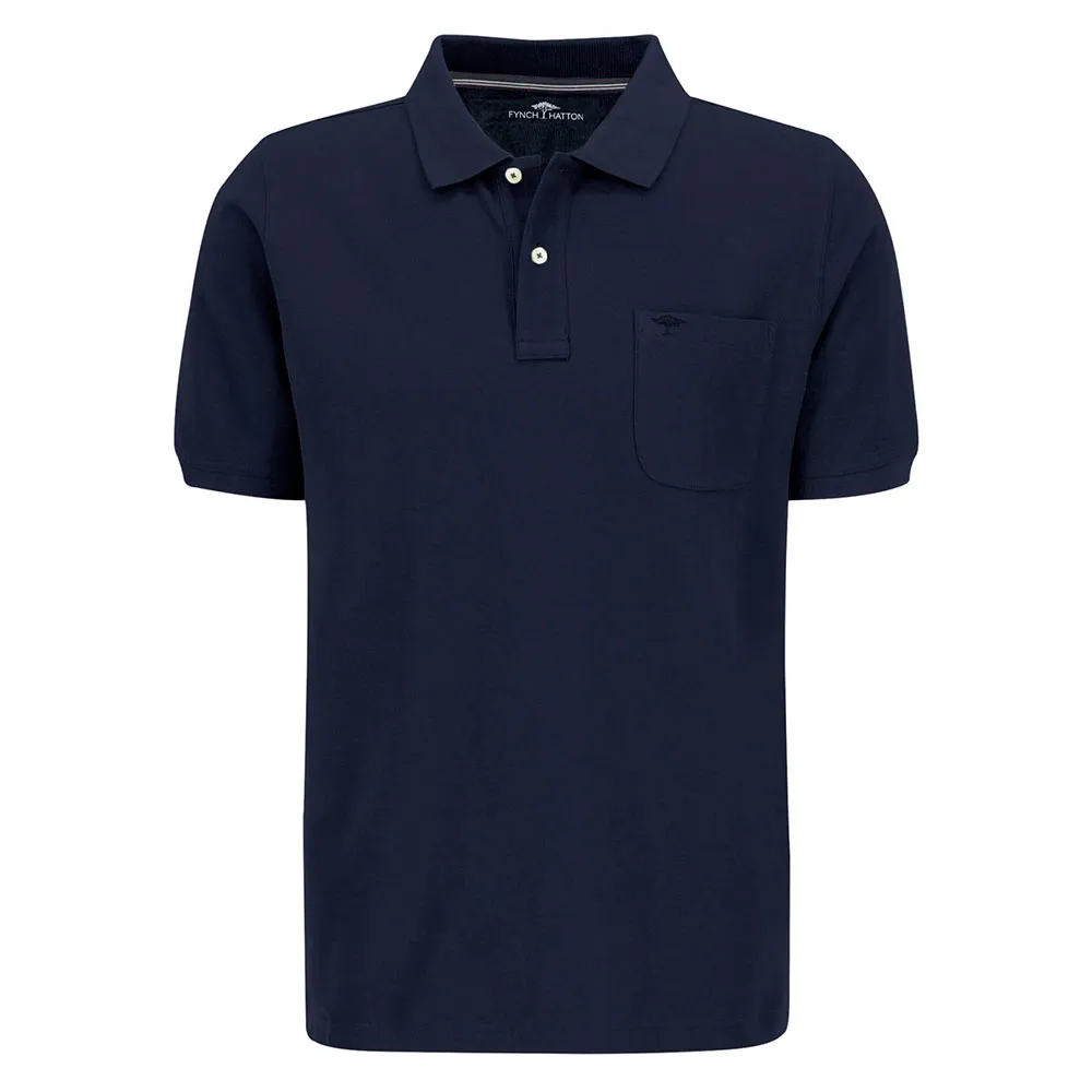 

Поло с коротким рукавом Fynch Hatton Chest Pocket Premium, синий