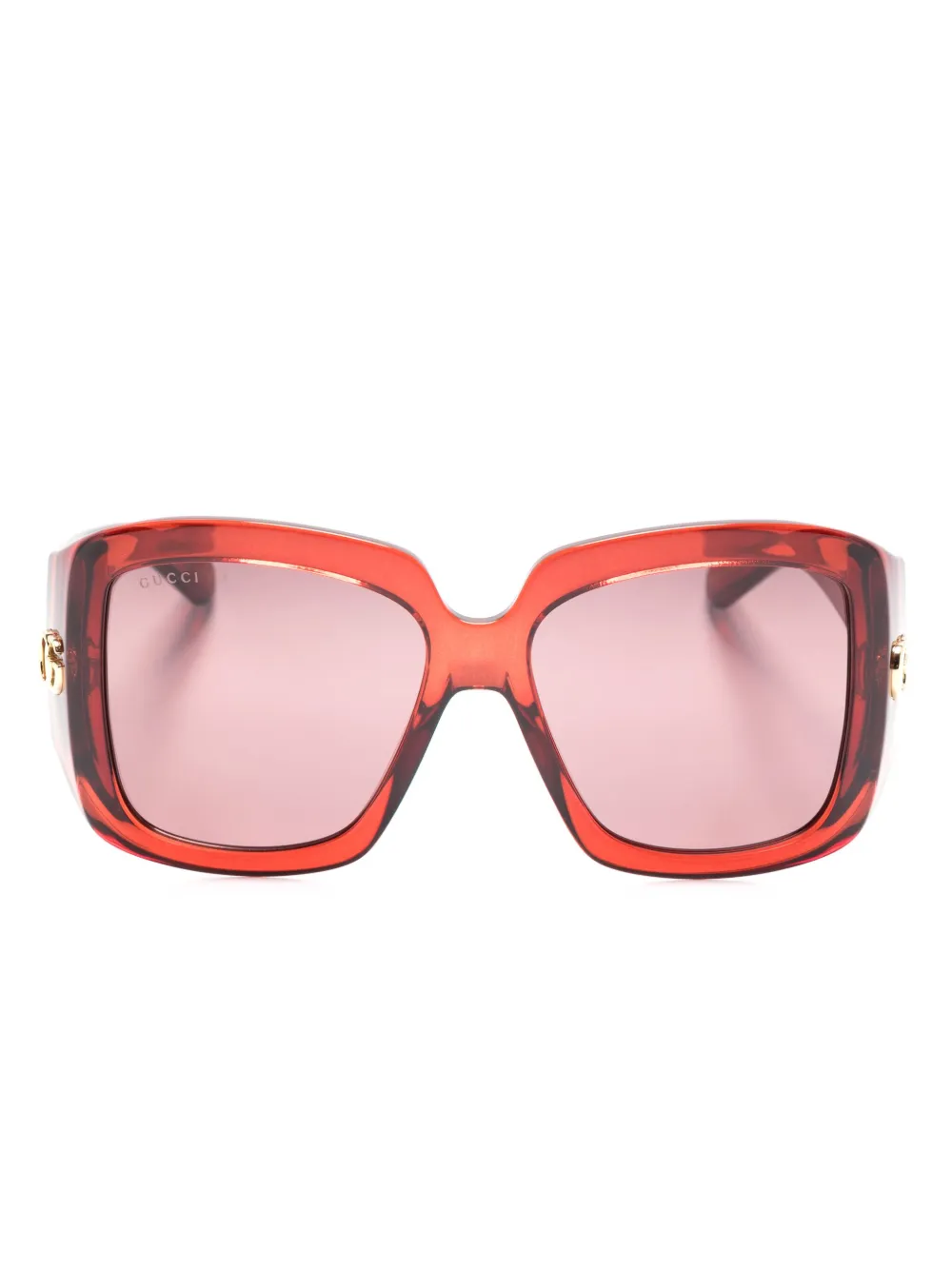 

Солнцезащитные очки в квадратной оправе Gucci Eyewear, красный