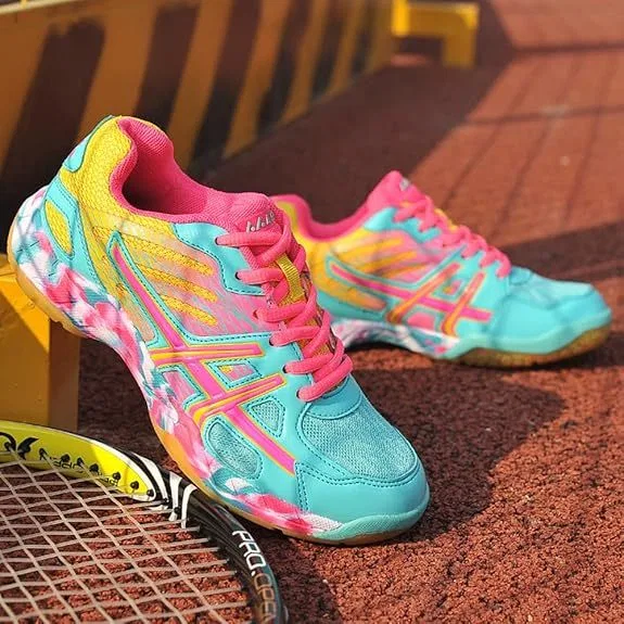 Спортивные кроссовки для бадминтона с амортизирующей подошвой, Pink — фото 3