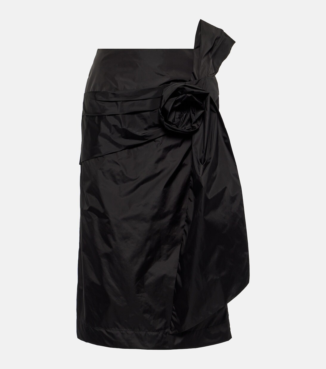 

Юбка-карандаш с цветочной аппликацией Simone Rocha, черный