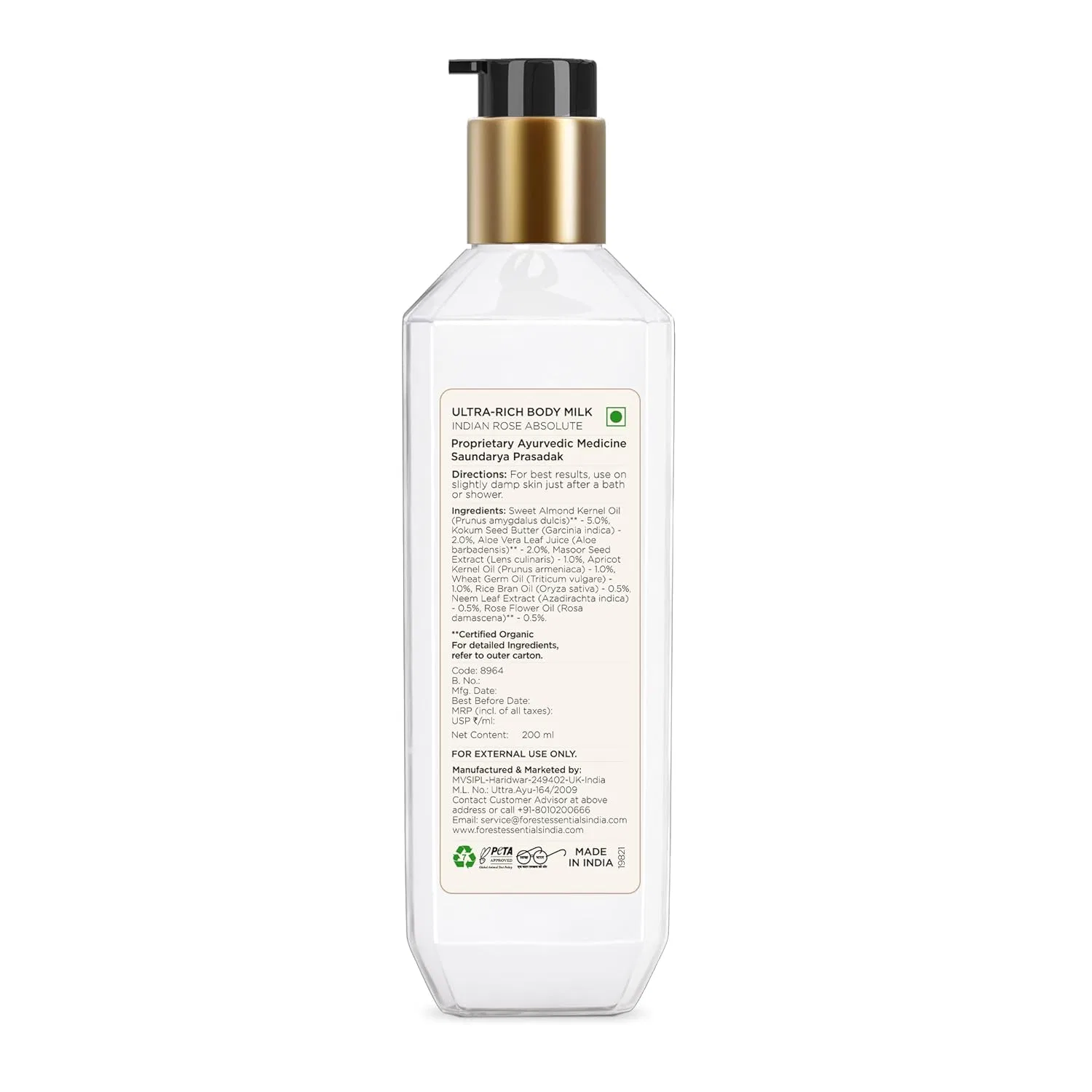 Ультранасыщенный лосьон для тела «Indian Rose Absolute» от Forest Essentials, 200 мл Forest Essentials — фото 4