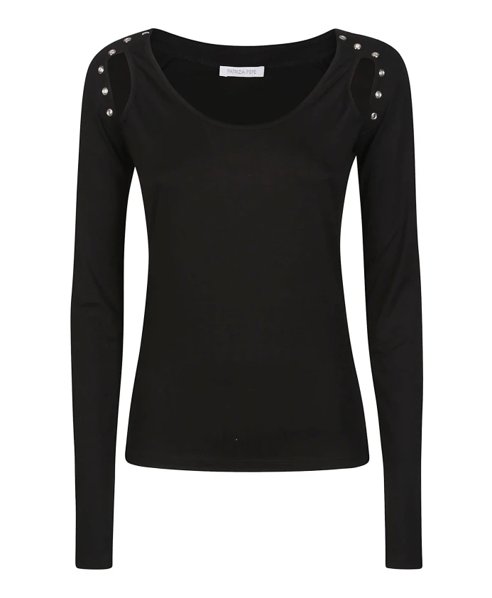 

Стильный вязаный свитер Patrizia Pepe, черный