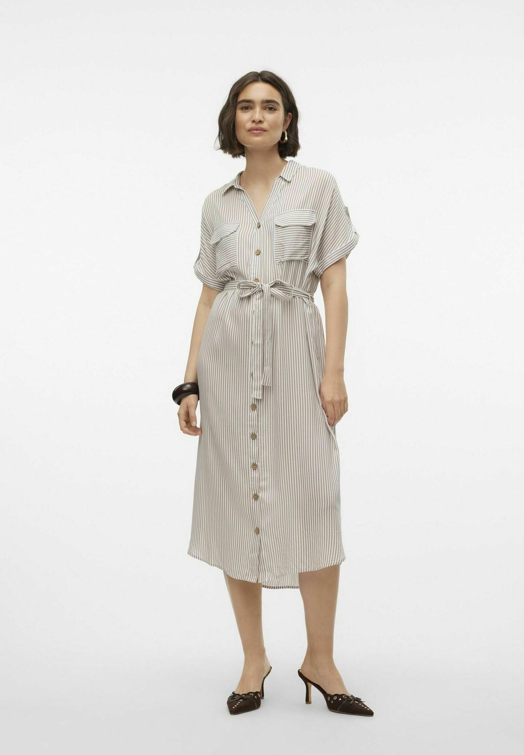 

Платье-рубашка VMBUMPY Vero Moda, белый
