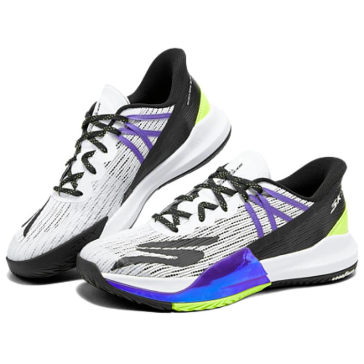 Skechers Мужские кроссовки для пиклбола GO PICKLEBALL низкие белые черные фиолетовые — фото 3