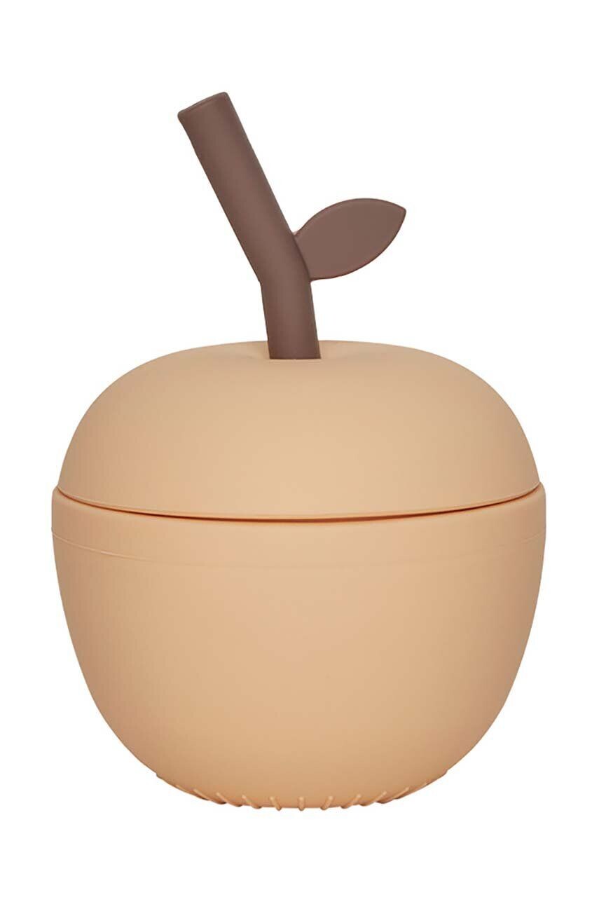 

OYOY Кружка с крышкой Apple Cup 250 мл, бежевый