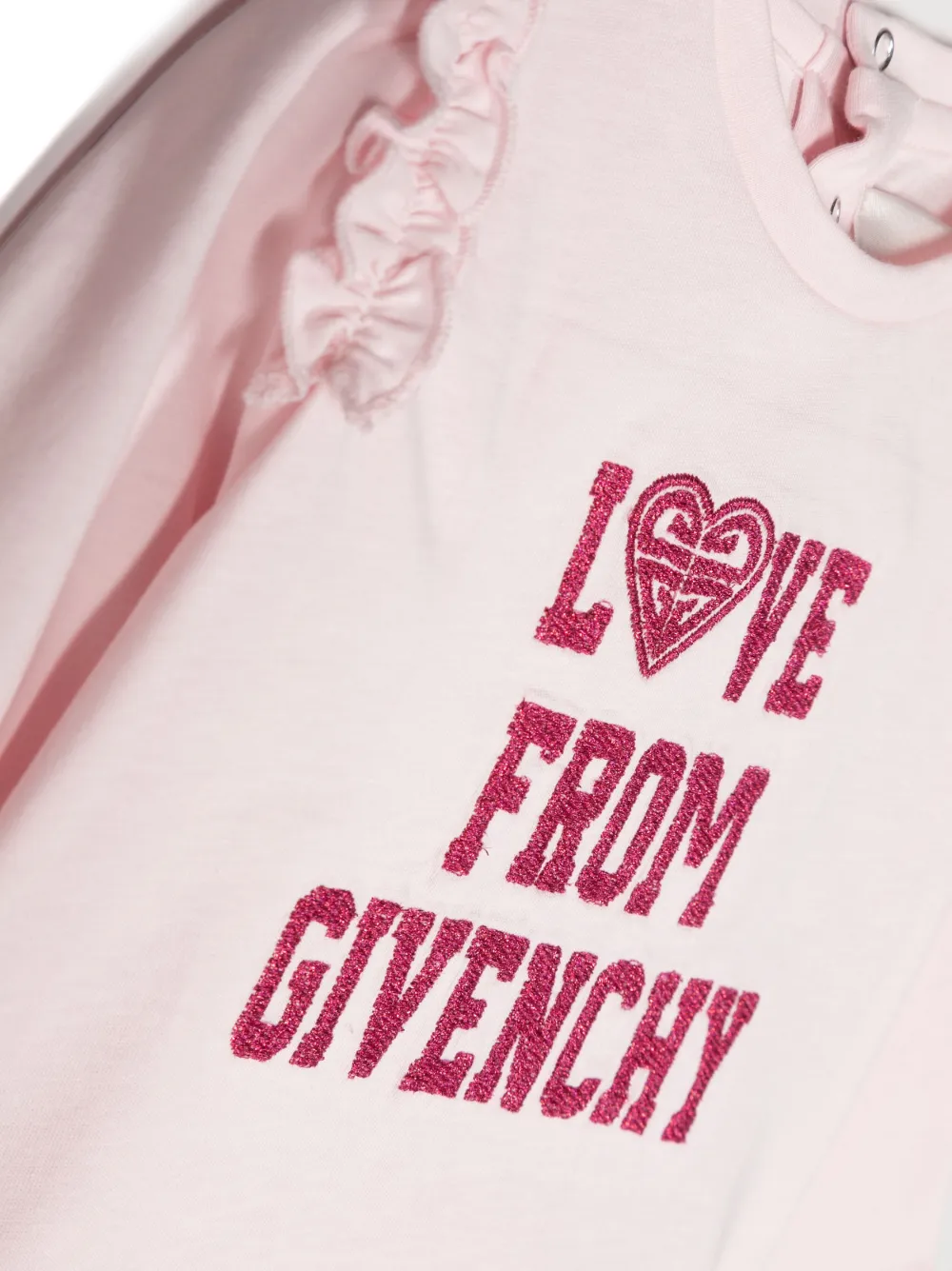 Футболка с длинными рукавами и логотипом Givenchy Kids, розовый — фото 3