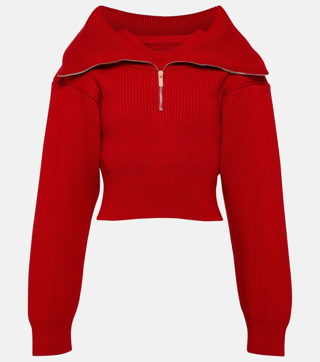 

Укороченный шерстяной свитер Le Maille Risoul JACQUEMUS, красный