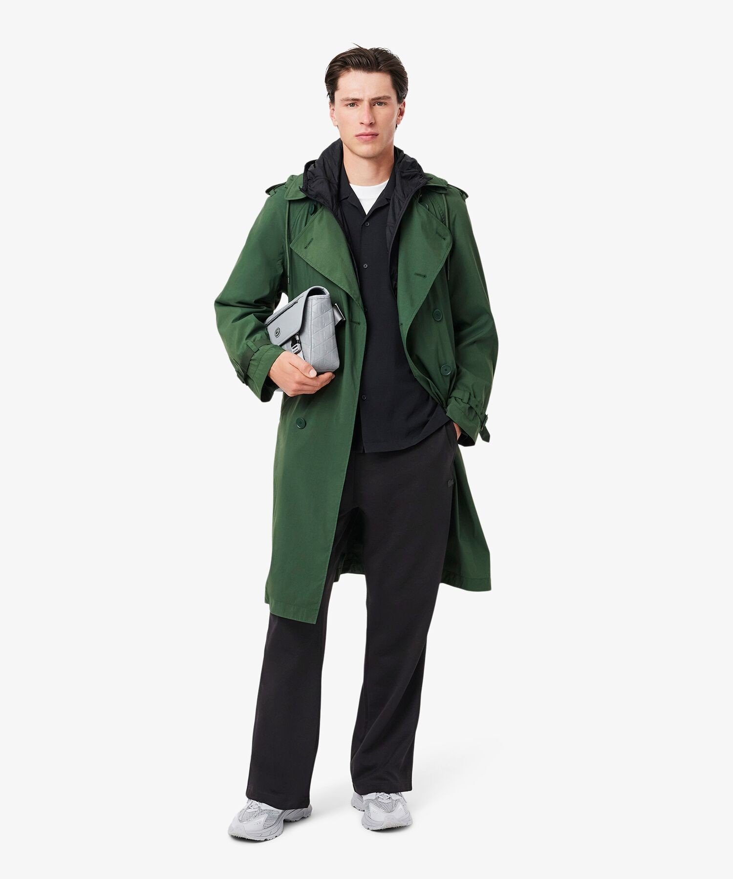 Спортивные брюки свободного кроя с боковой окантовкой LACOSTE, Black — фото 3
