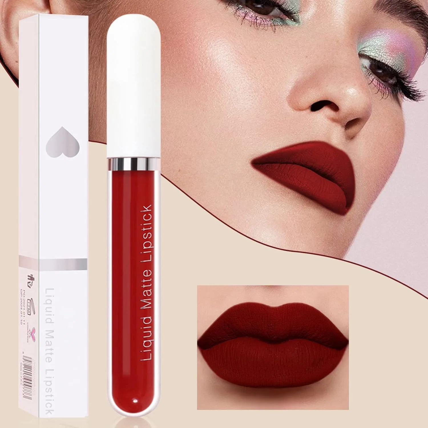 Матовая помада Lip Gloss, водостойкая, бежевая — фото 4