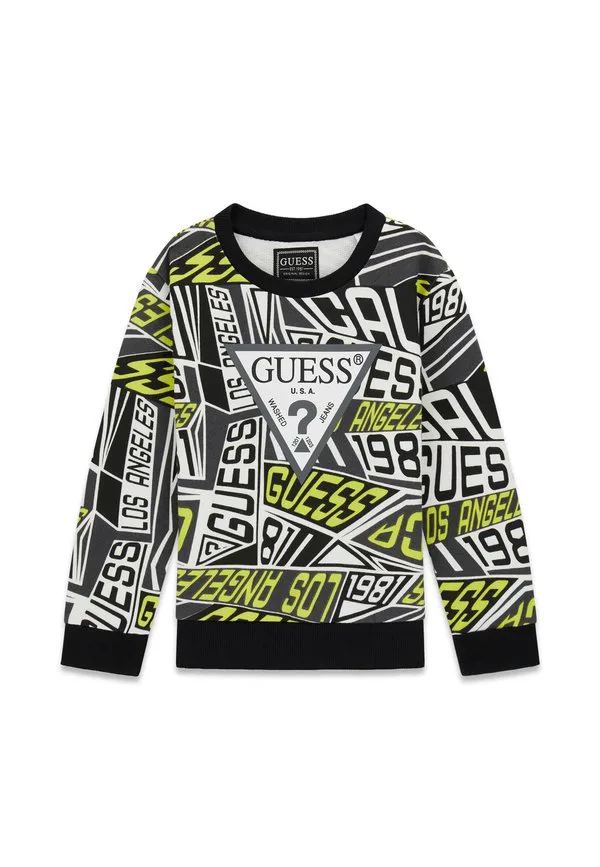Толстовка bedrucktes Guess, Mehrfarbig Schwarz