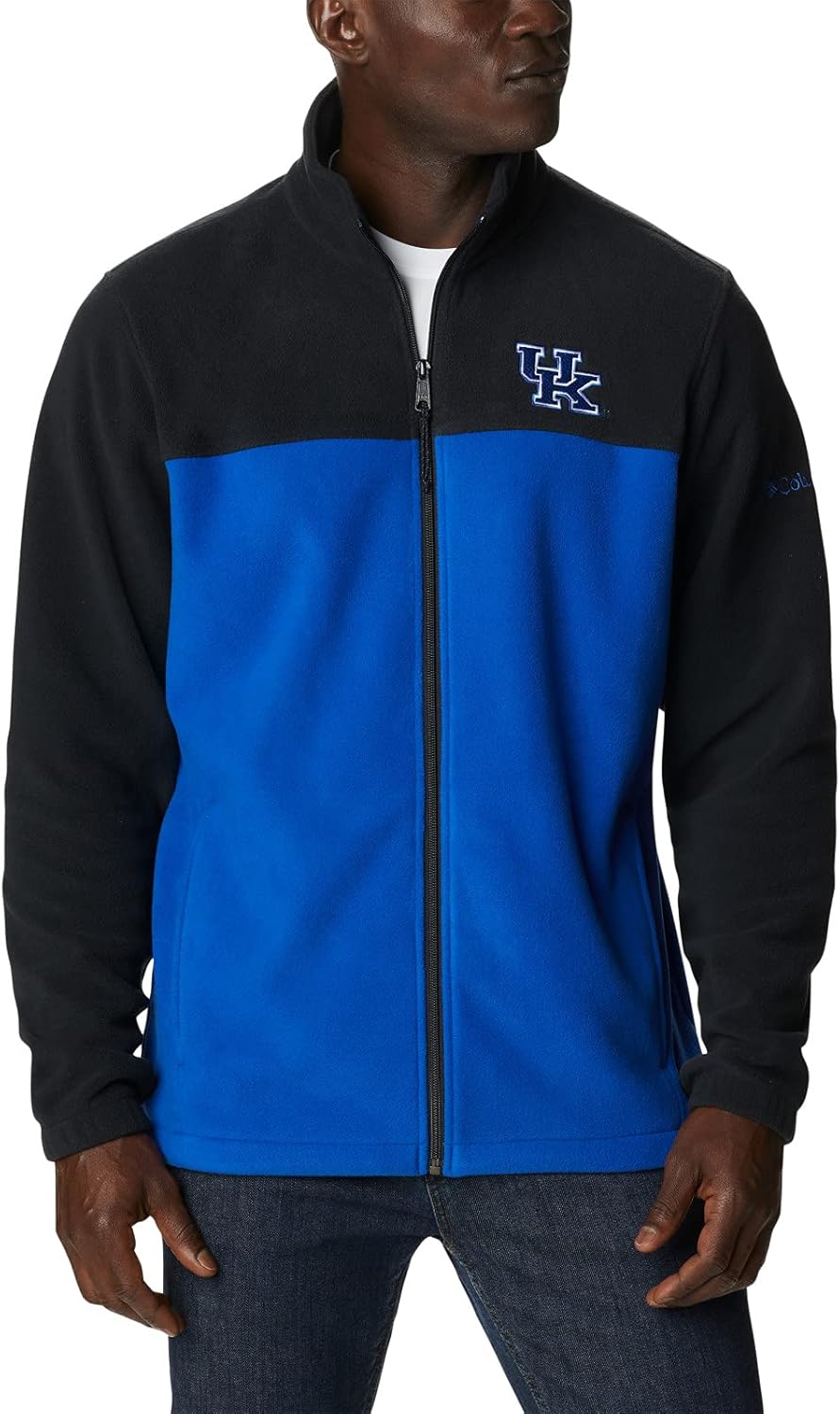 

Columbia NCAA мужская куртка Collegiate Flanker III Fleece, Uk - Black, Azul