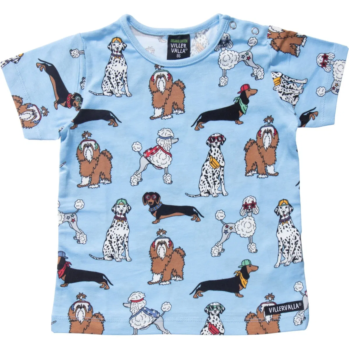T-Shirt с собаками Villervalla, голубой