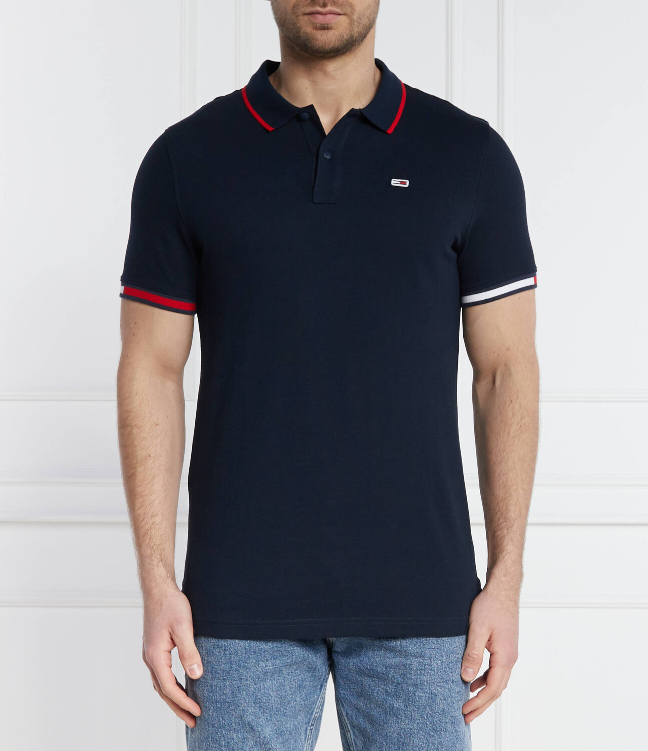 

Поло Tommy Jeans Regular Fit, темно-синий