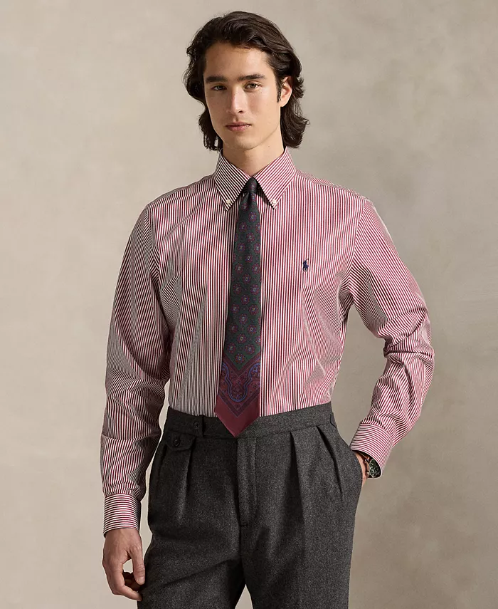 

Мужская классическая полосатая поплиновая рубашка Polo Ralph Lauren, мультиколор