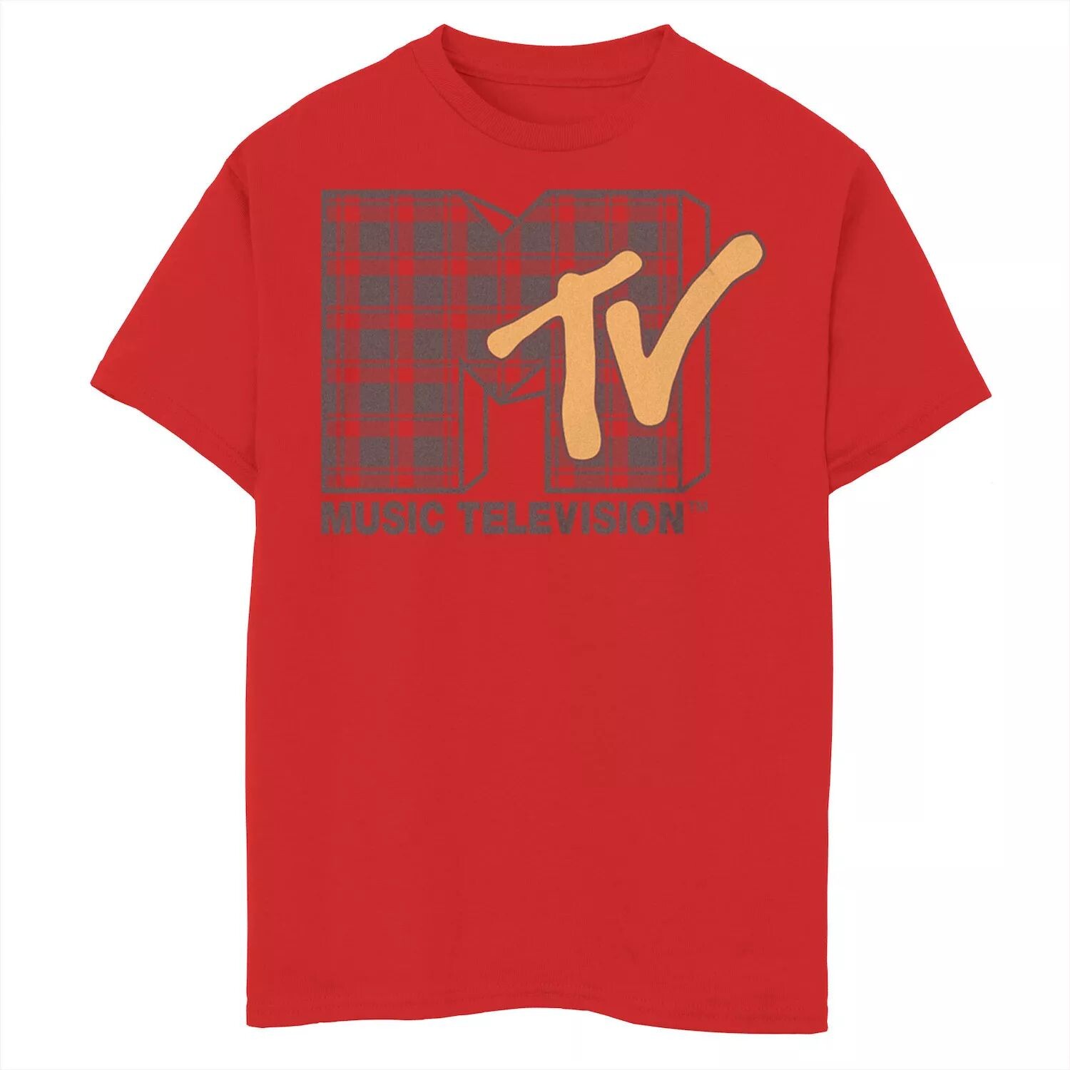 

Клетчатая футболка MTV с логотипом MTV для мальчиков 8–20 лет Licensed Character